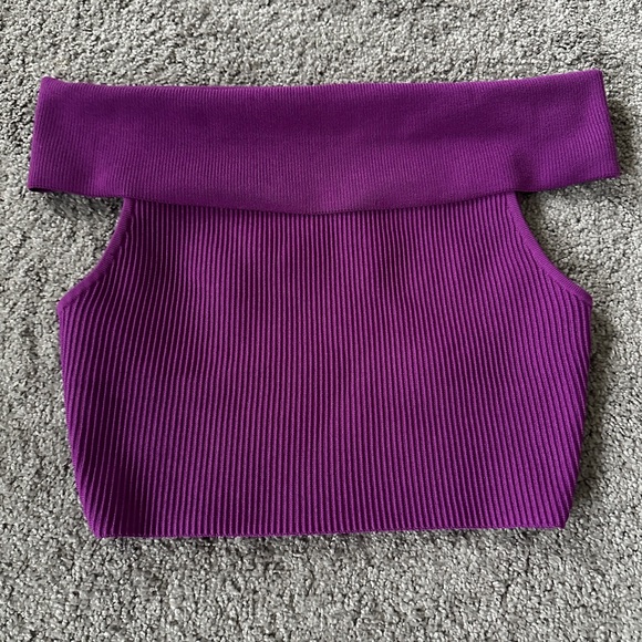 Aritzia Babaton Sculpt Knit Off The Shoulder Top - Picture 1 of 4